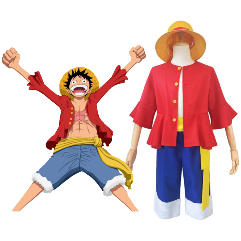 One Piece - Monkey D. Luffy Cosplay Costume Uniform Outfits Halloween – Coshduk